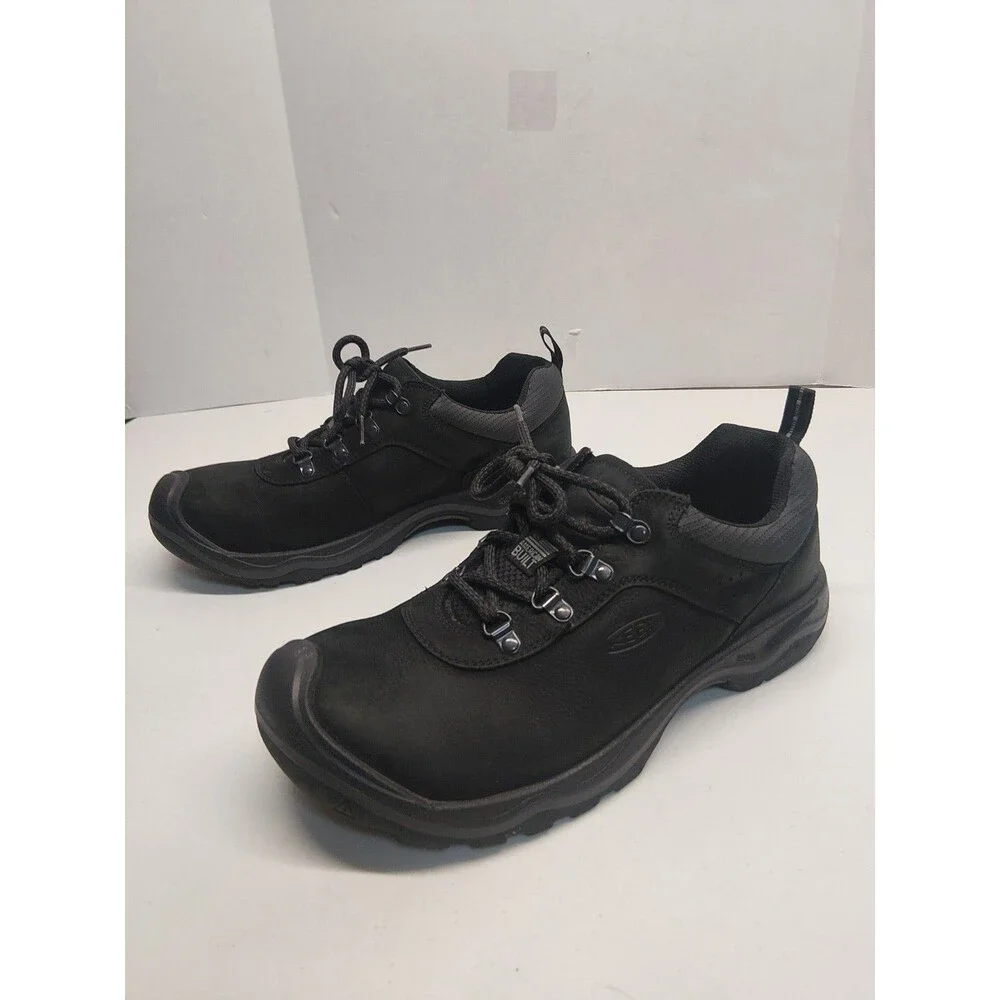 Keen Men's Rialto Lace Black Leather Every Day Hiking Shoes Made In USA Sz 10.5